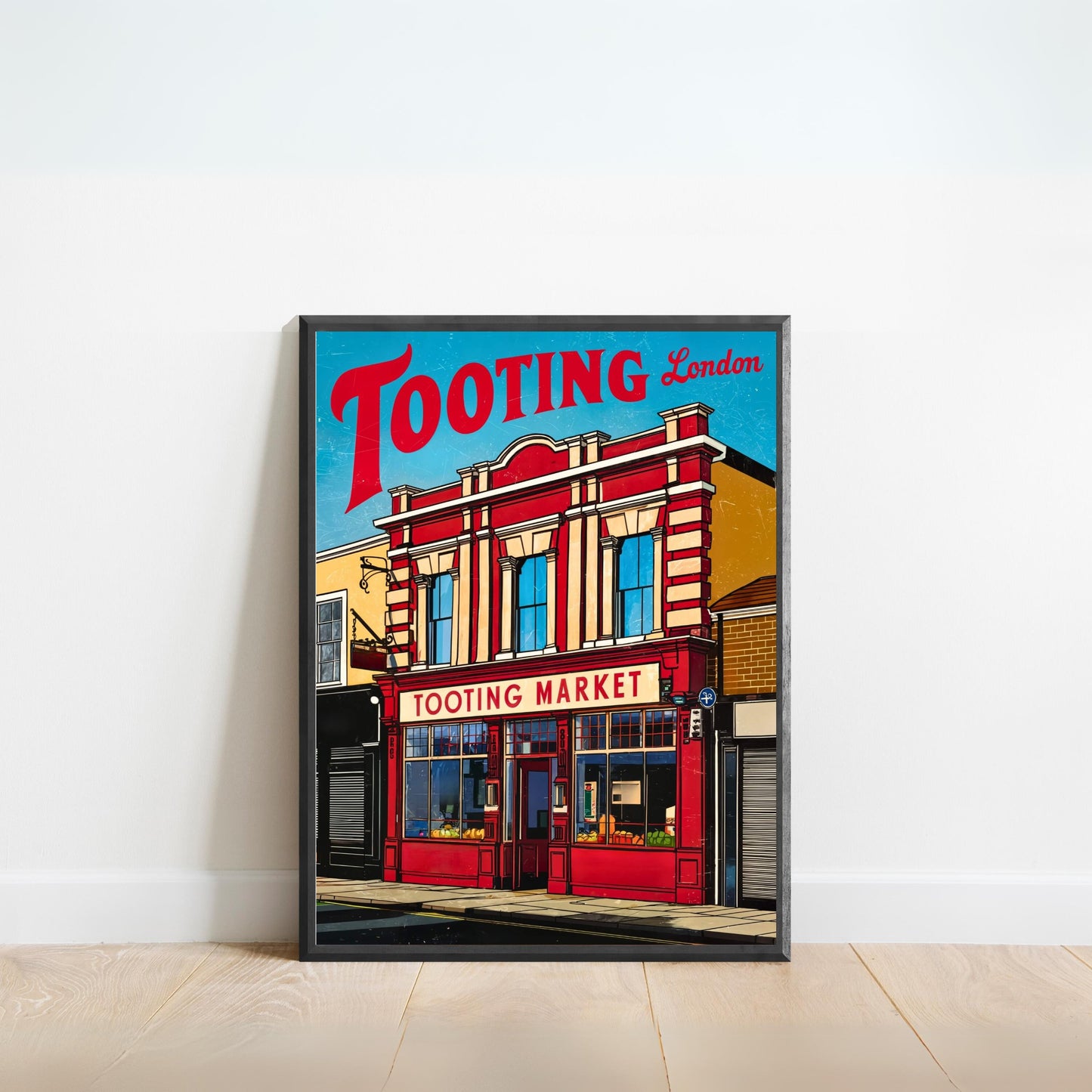 Tooting Vintage Travel Poster - Timeless Market in South London