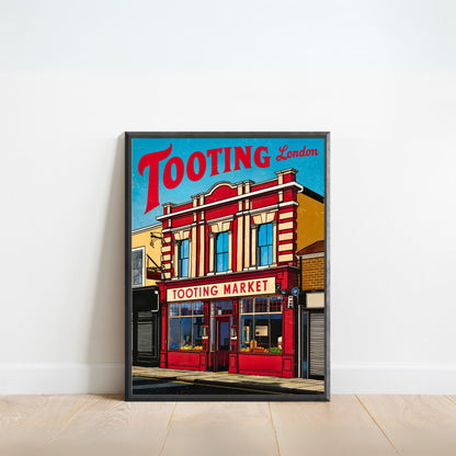 Tooting Vintage Travel Poster - Timeless Market in South London