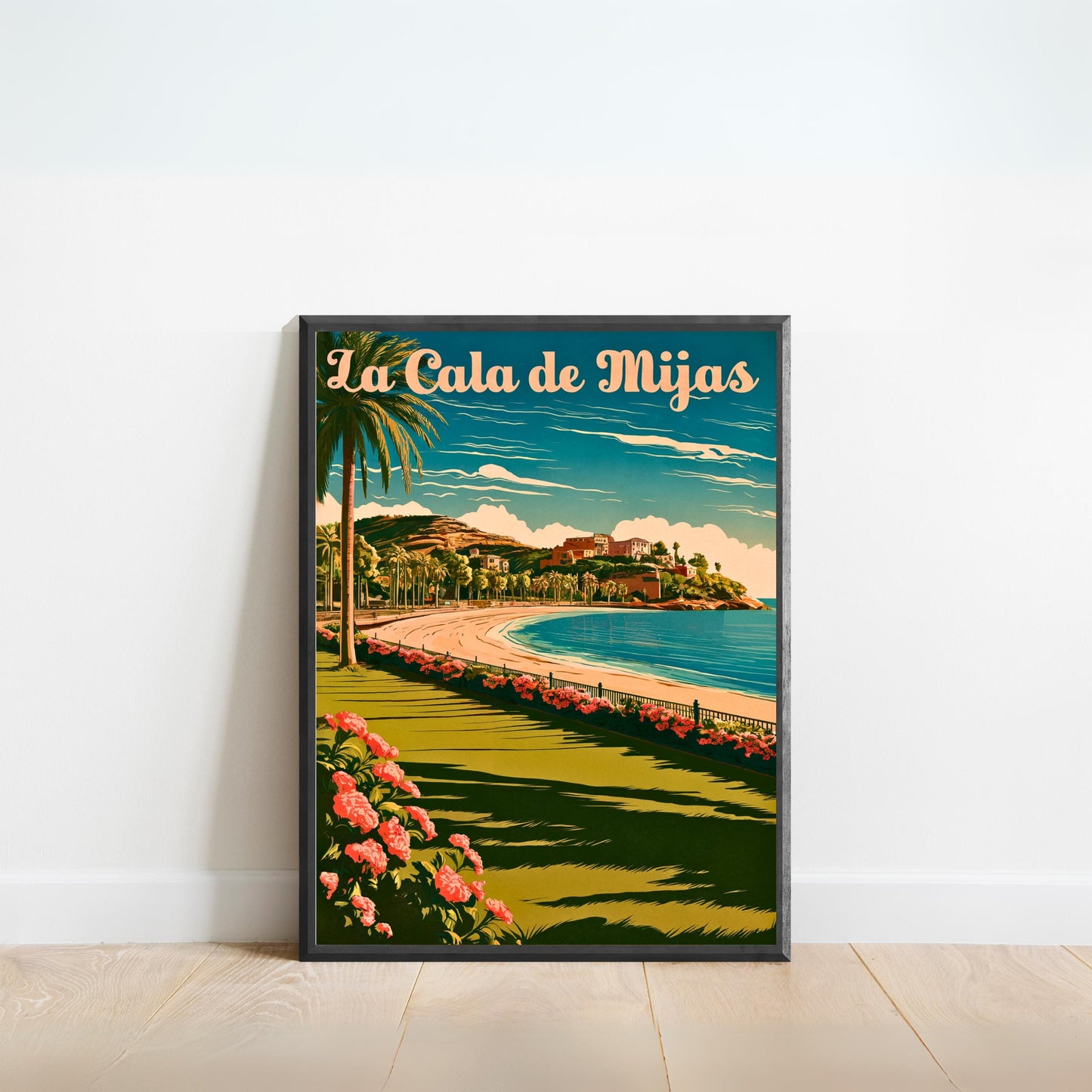 La Cala de Mijas Vintage Travel Poster - Golden Shores of La Cala