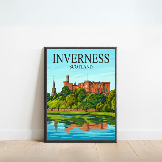 Inverness Vintage Travel Poster - The River Ness