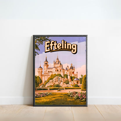 Efteling Vintage Travel Poster - The Heart of Dutch Fantasy