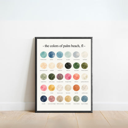 The Colors of Palm Beach, Florida - Watercolor Print
