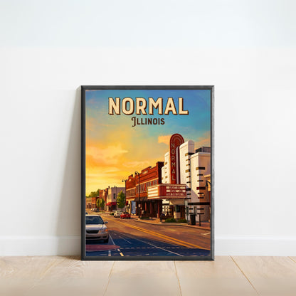 Normal, Illinois Vintage Travel Poster - Central Glow