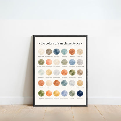 The Colors of San Clemente, CA - Watercolor Print