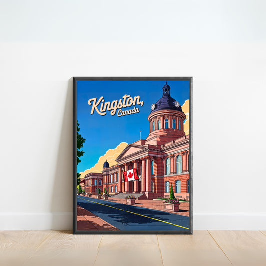 Kingston Vintage Travel Poster - The Limestone City
