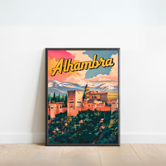 Alhambra Vintage Travel Poster