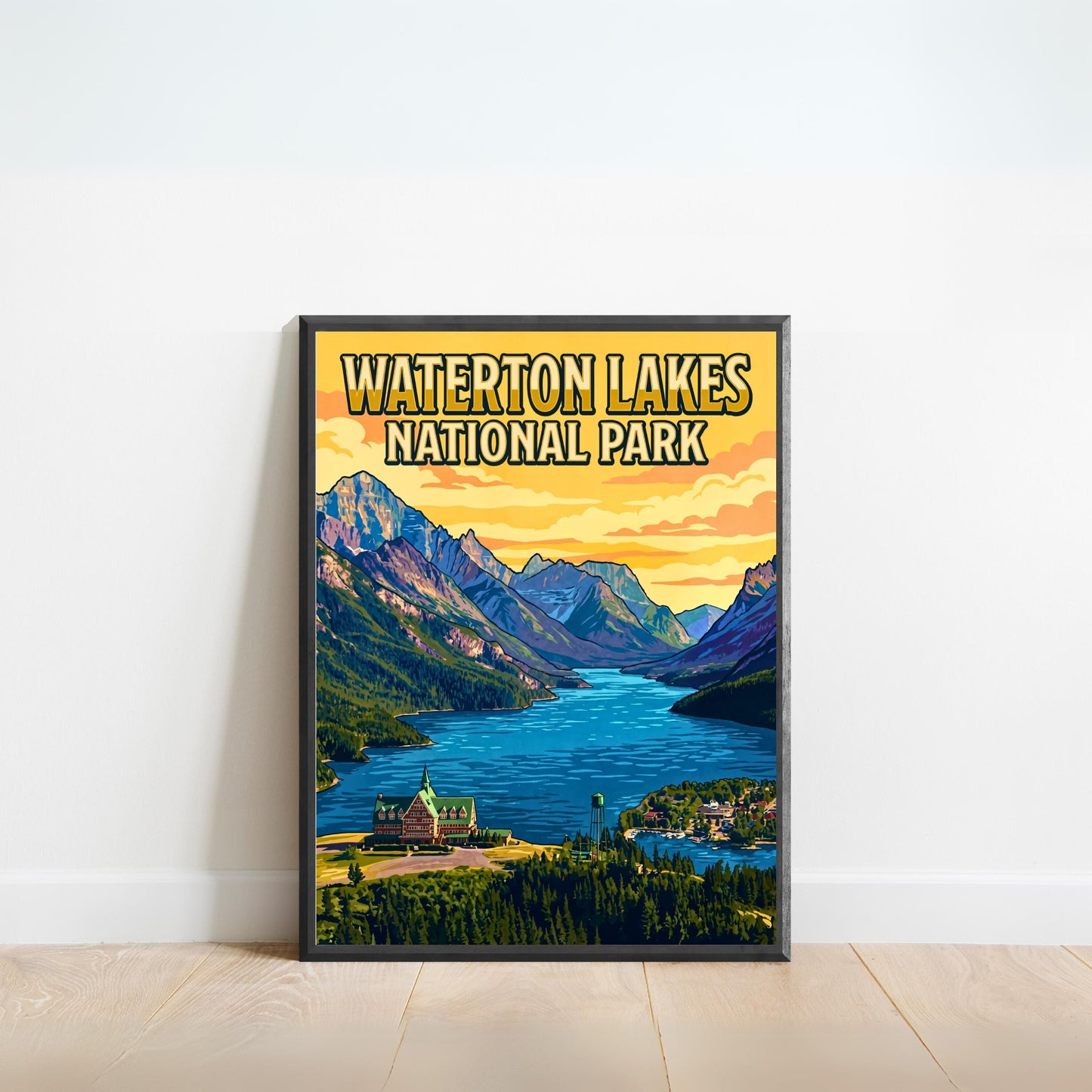Waterton Lakes National Park Vintage Travel Poster- Spirit of Waterton