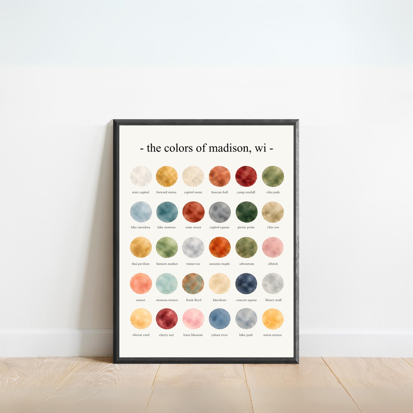 The Colors of Madison, WI - Watercolor Print