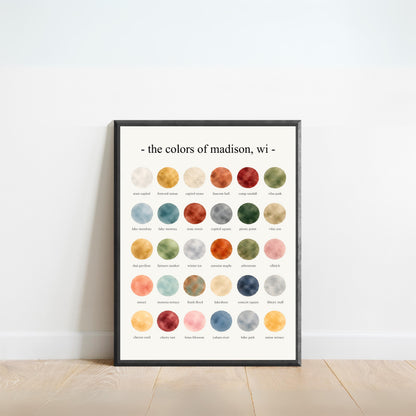 The Colors of Madison, WI - Watercolor Print