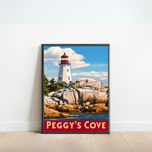 Peggy’s Cove Vintage Travel Poster - Beacon of the Atlantic