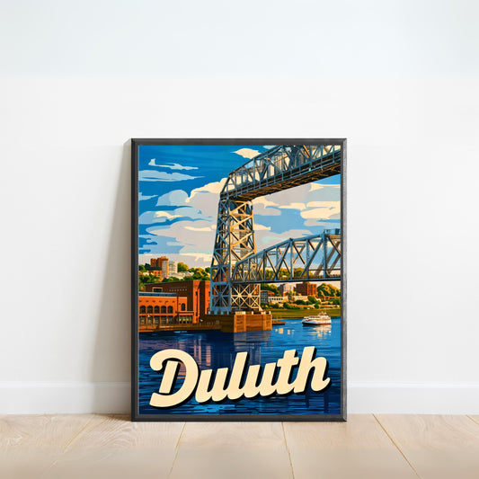Duluth Vintage Travel Poster - Minnesota
