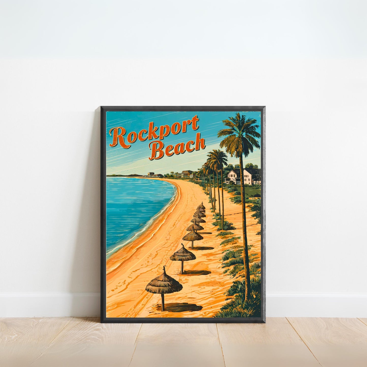 Rockport Beach Vintage Travel Poster