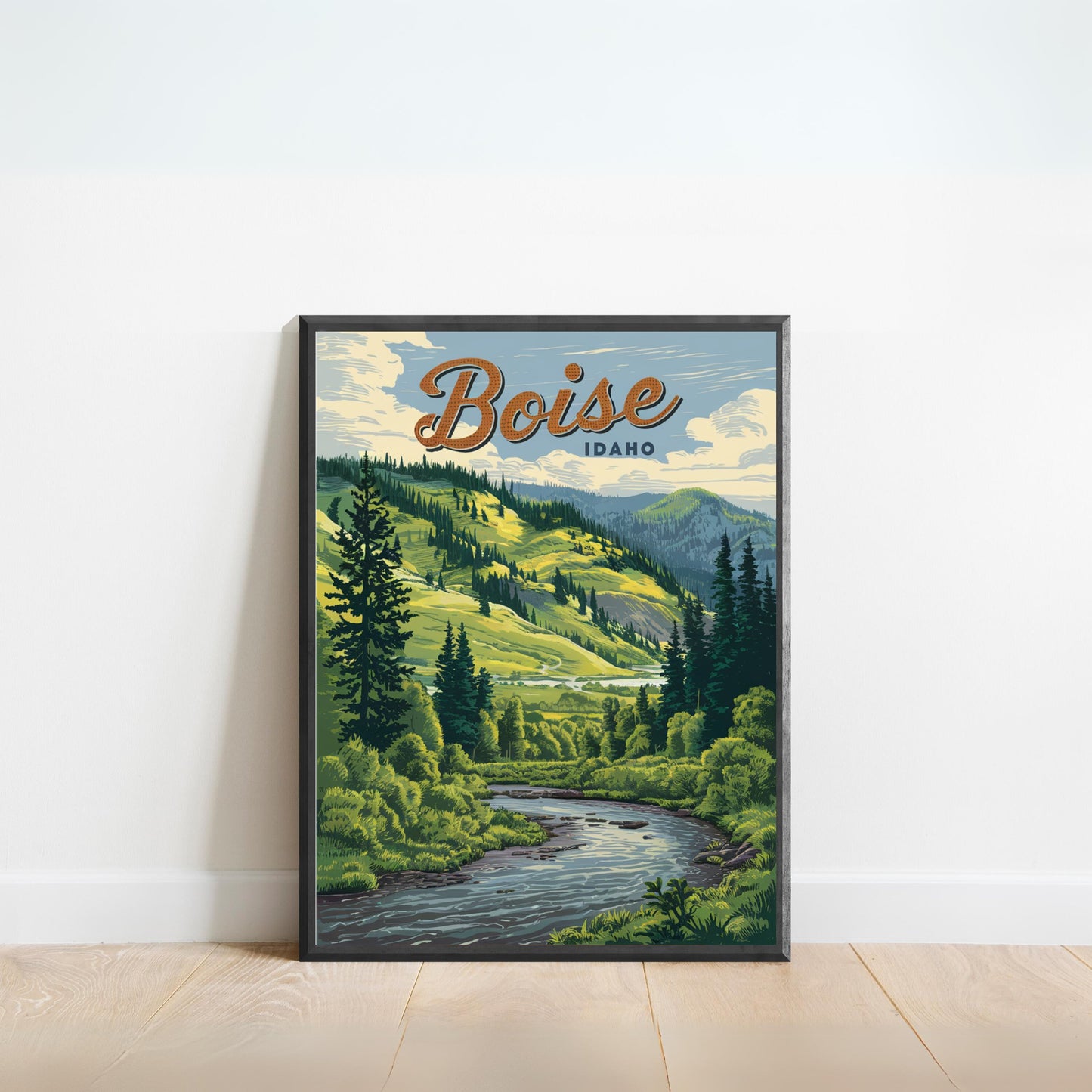 Boise Vintage Travel Poster - Breathtaking Nature Getaway