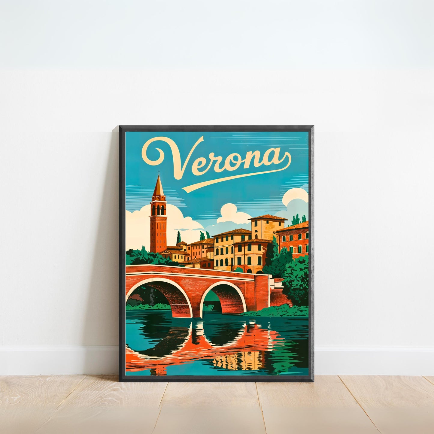 Verona, Italy Vintage Travel Poster - Escape to Enchanting Verona