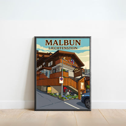 Malbun Vintage Travel Poster - Staycation