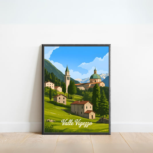 Valle Vigezzo Vintage Travel Poster - Italy’s Hidden Valley
