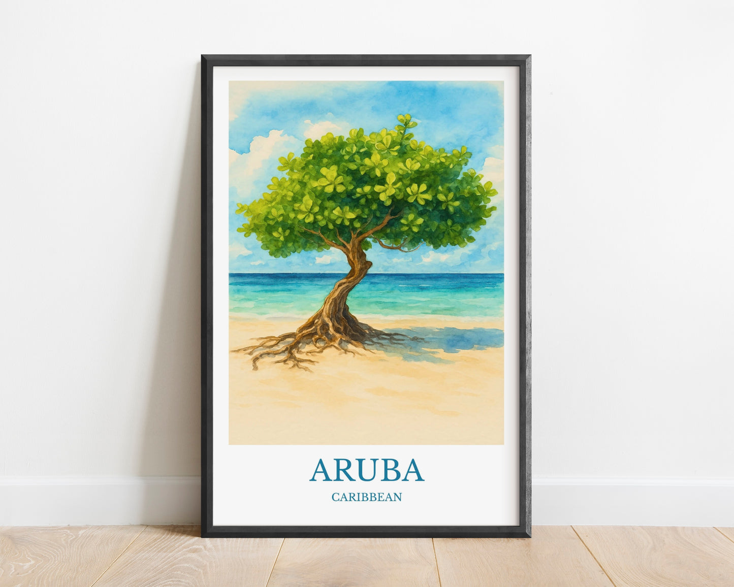 Aruba, Watercolor design poster, Caribbean Print, Aruba Wall Art