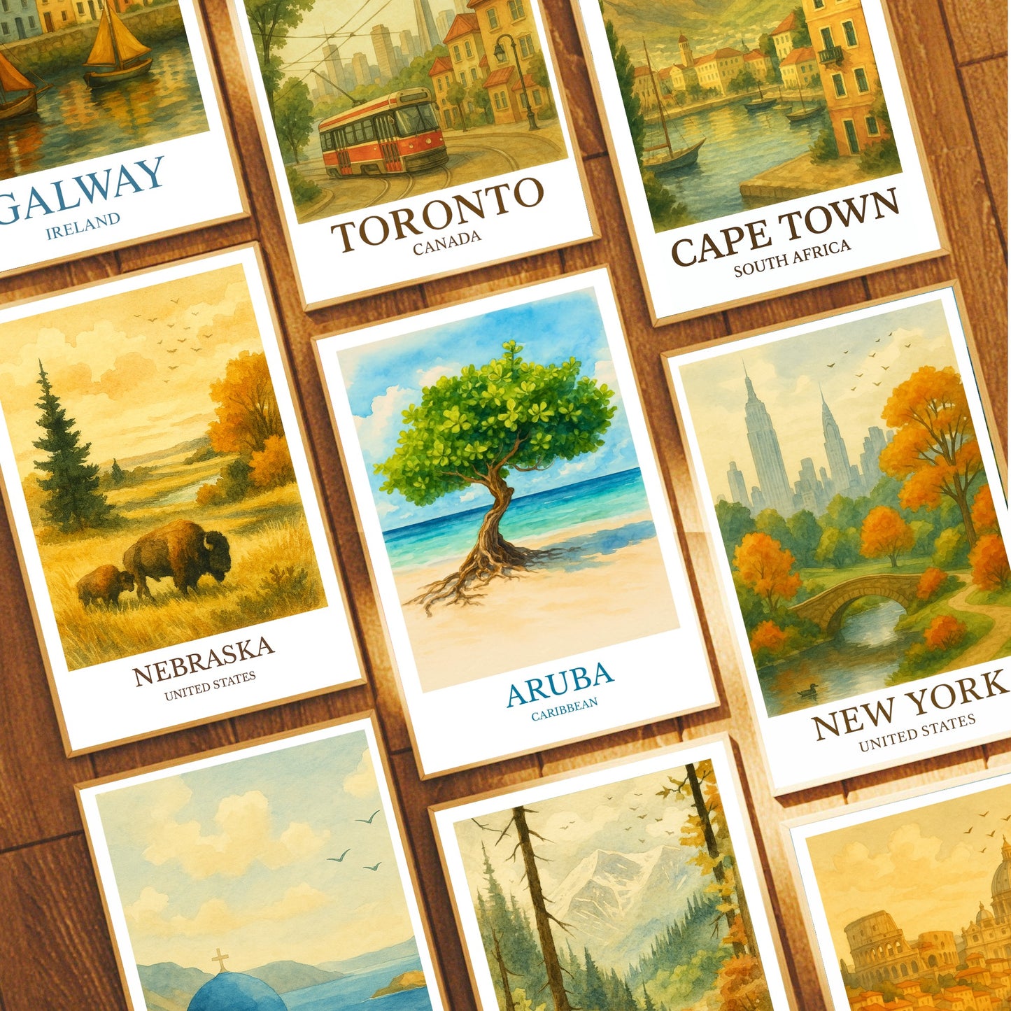 Aruba, Watercolor design poster, Caribbean Print, Aruba Wall Art