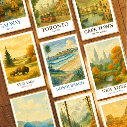 Bondi Beach, Watercolor design poster, Australia Print, Bondi Beach Wall Art