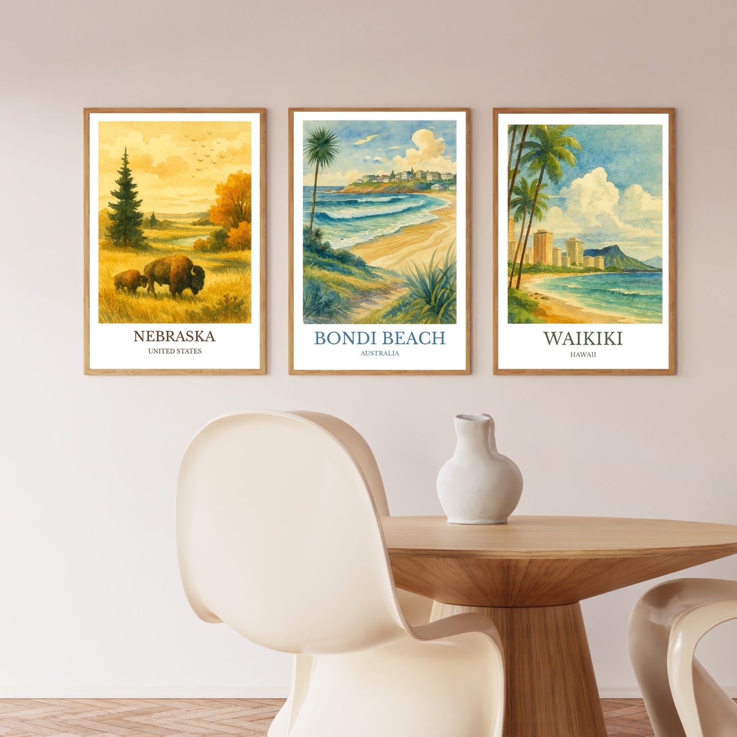 Bondi Beach, Watercolor design poster, Australia Print, Bondi Beach Wall Art