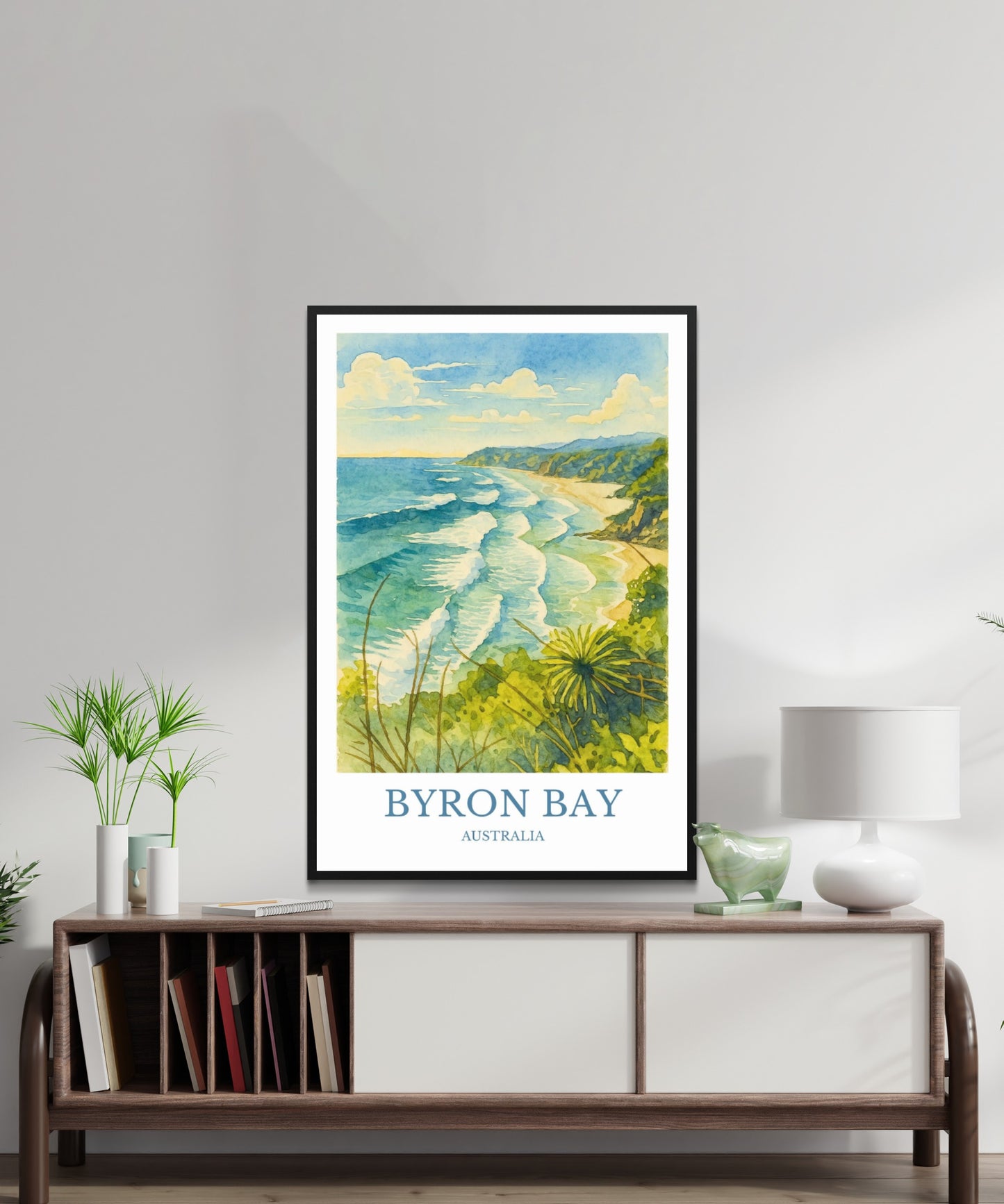 Byron Bay, Watercolor design poster, Australia Print, Byron Bay Wall Art