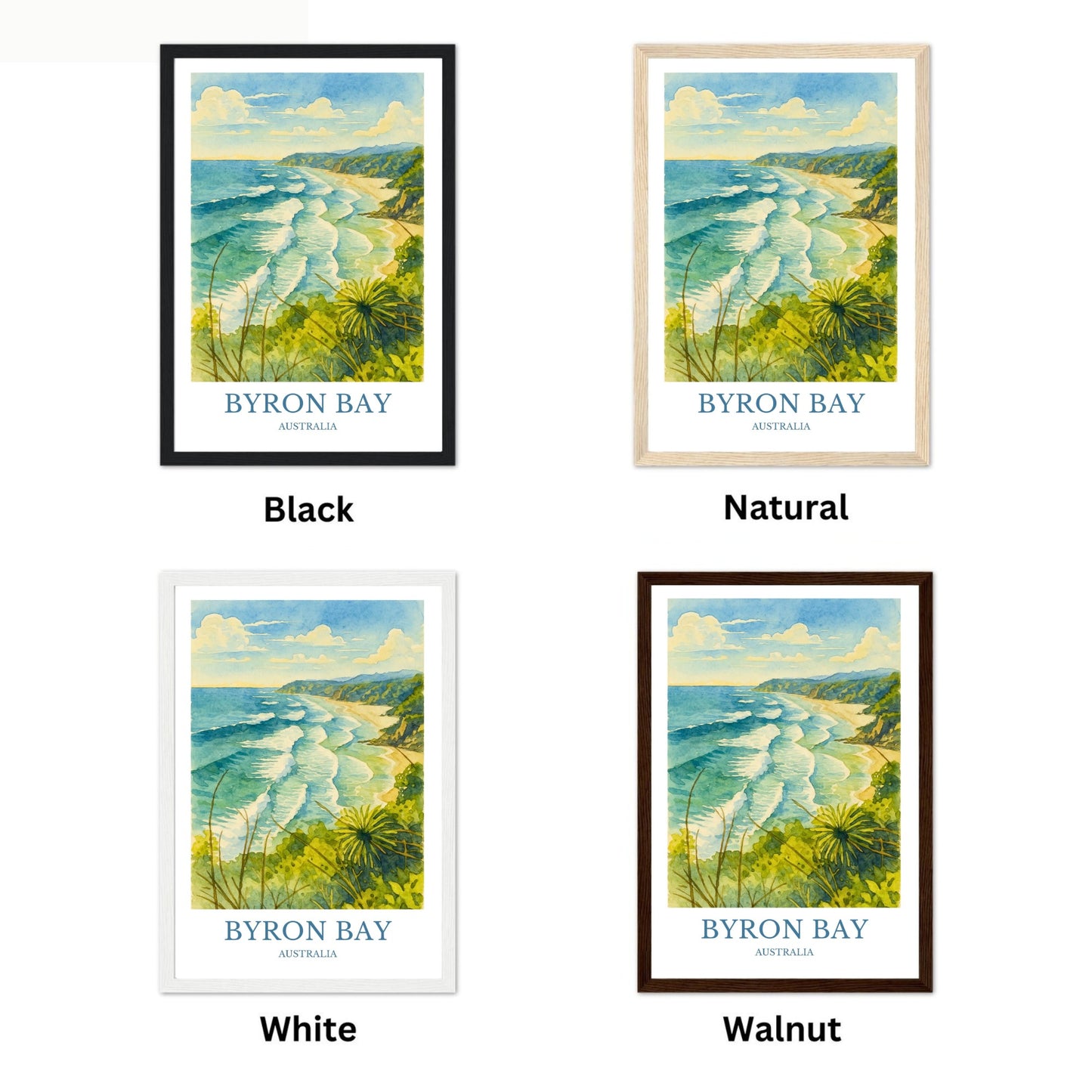 Byron Bay, Watercolor design poster, Australia Print, Byron Bay Wall Art