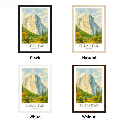 El Capitan, Watercolor design poster, California Print,  El Capitan Wall Art