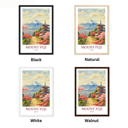 Mount Fuji, Watercolor design poster, Japan Print, Mount Fuji Wall Art
