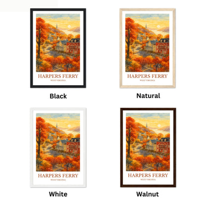 Harper’s Ferry, Watercolor design poster, West Virginia Print, Harper’s Ferry Wall Art