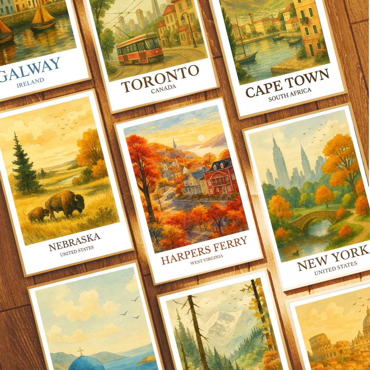 Harper’s Ferry, Watercolor design poster, West Virginia Print, Harper’s Ferry Wall Art