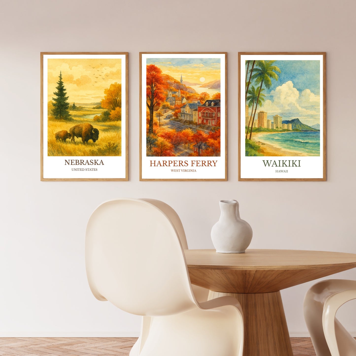 Harper’s Ferry, Watercolor design poster, West Virginia Print, Harper’s Ferry Wall Art