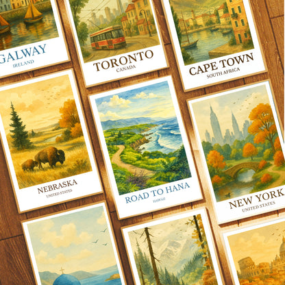 Road to Hana, Watercolor design poster, Hawaii Print, Road to Hana Wall Art