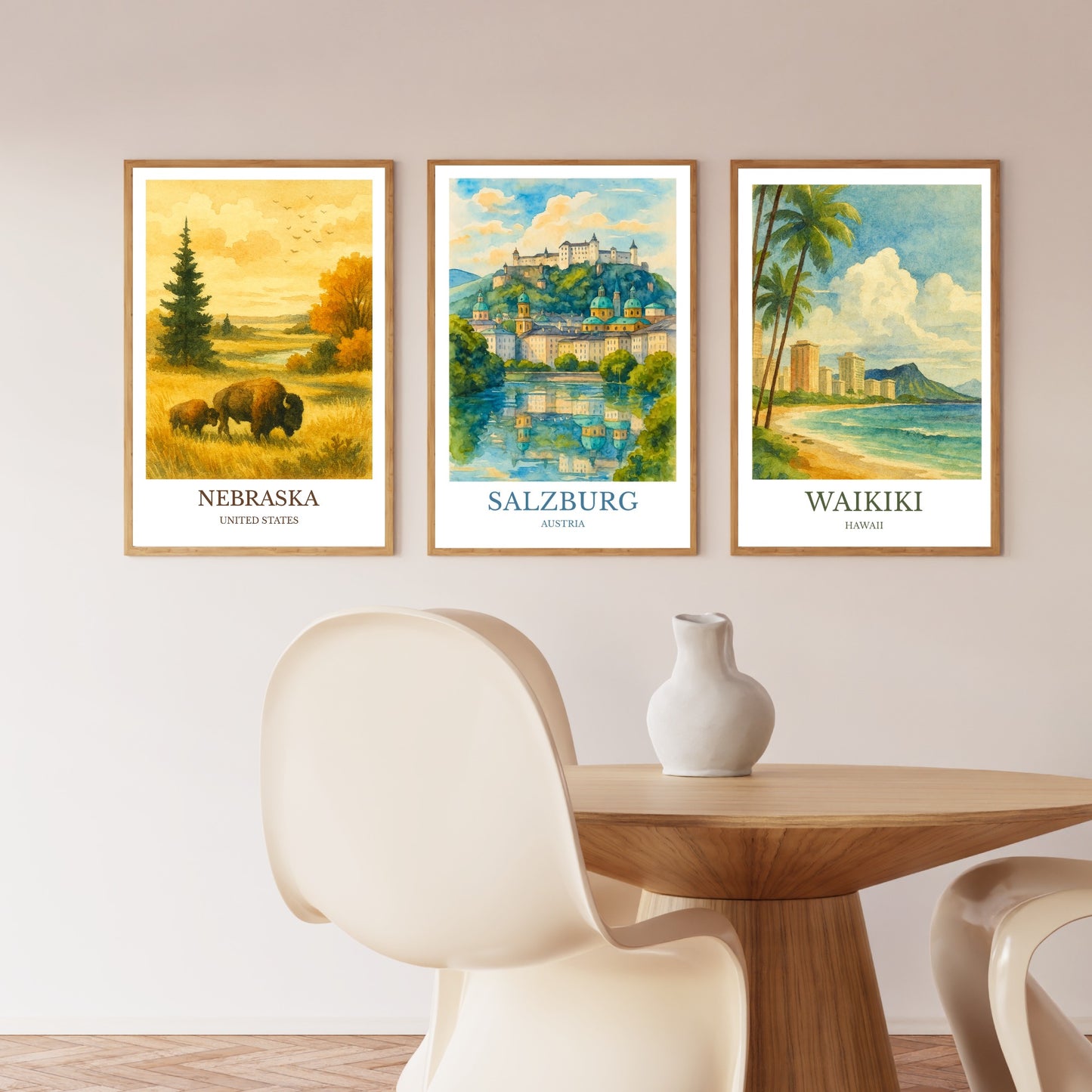 Salzburg, Watercolor design poster, Austria Print, Salzburg Wall Art