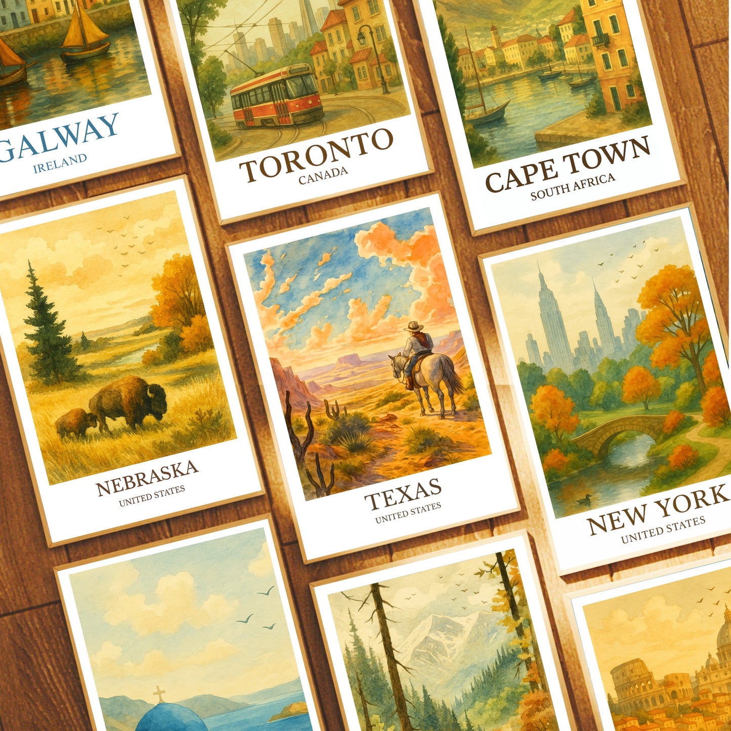 Texas, Watercolor design poster, United States Print, Texas Wall Art