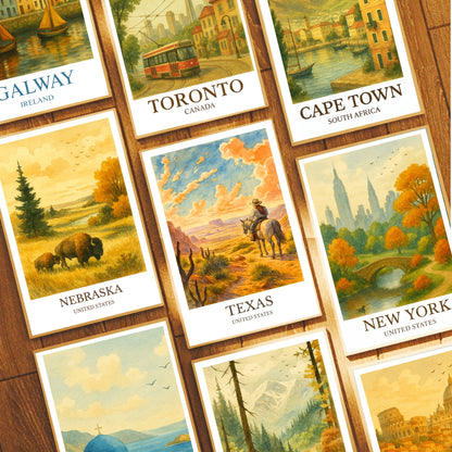 Texas, Watercolor design poster, United States Print, Texas Wall Art