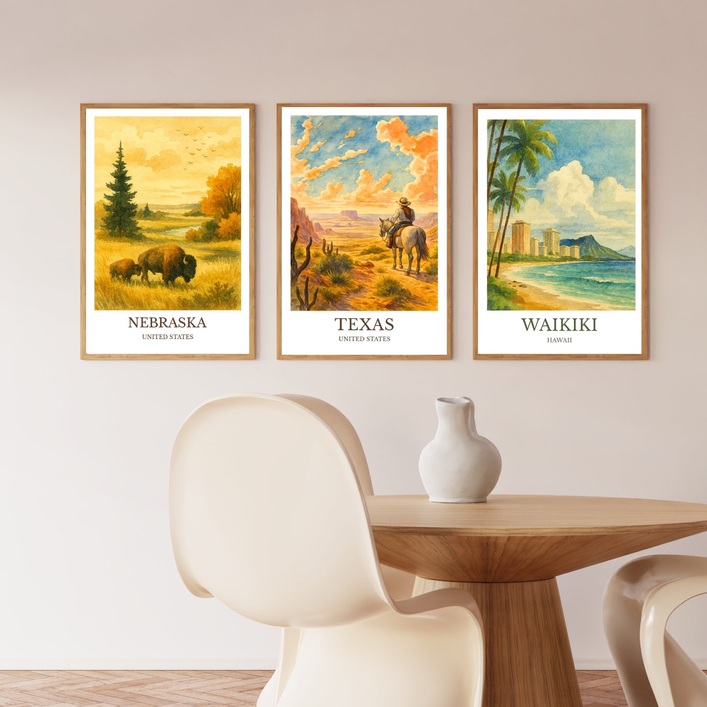 Texas, Watercolor design poster, United States Print, Texas Wall Art