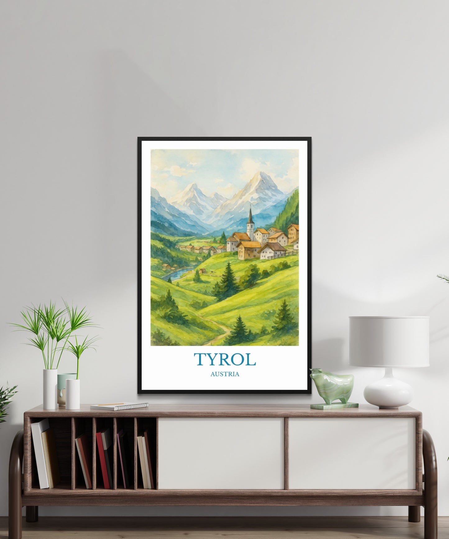 Tyrol, Watercolor design poster, Austria Print, Tyrol Wall Art