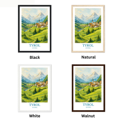 Tyrol, Watercolor design poster, Austria Print, Tyrol Wall Art