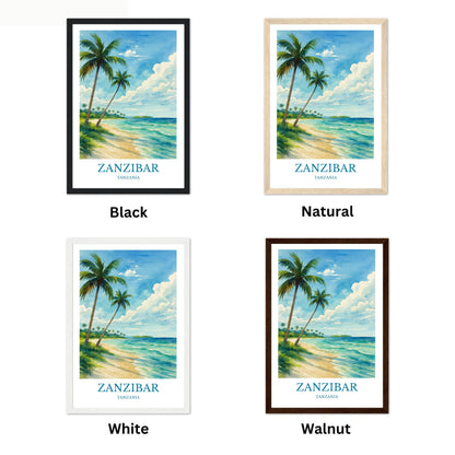 Zanzibar, Watercolor design poster, Tanzania Print, Zanzibar Wall Art