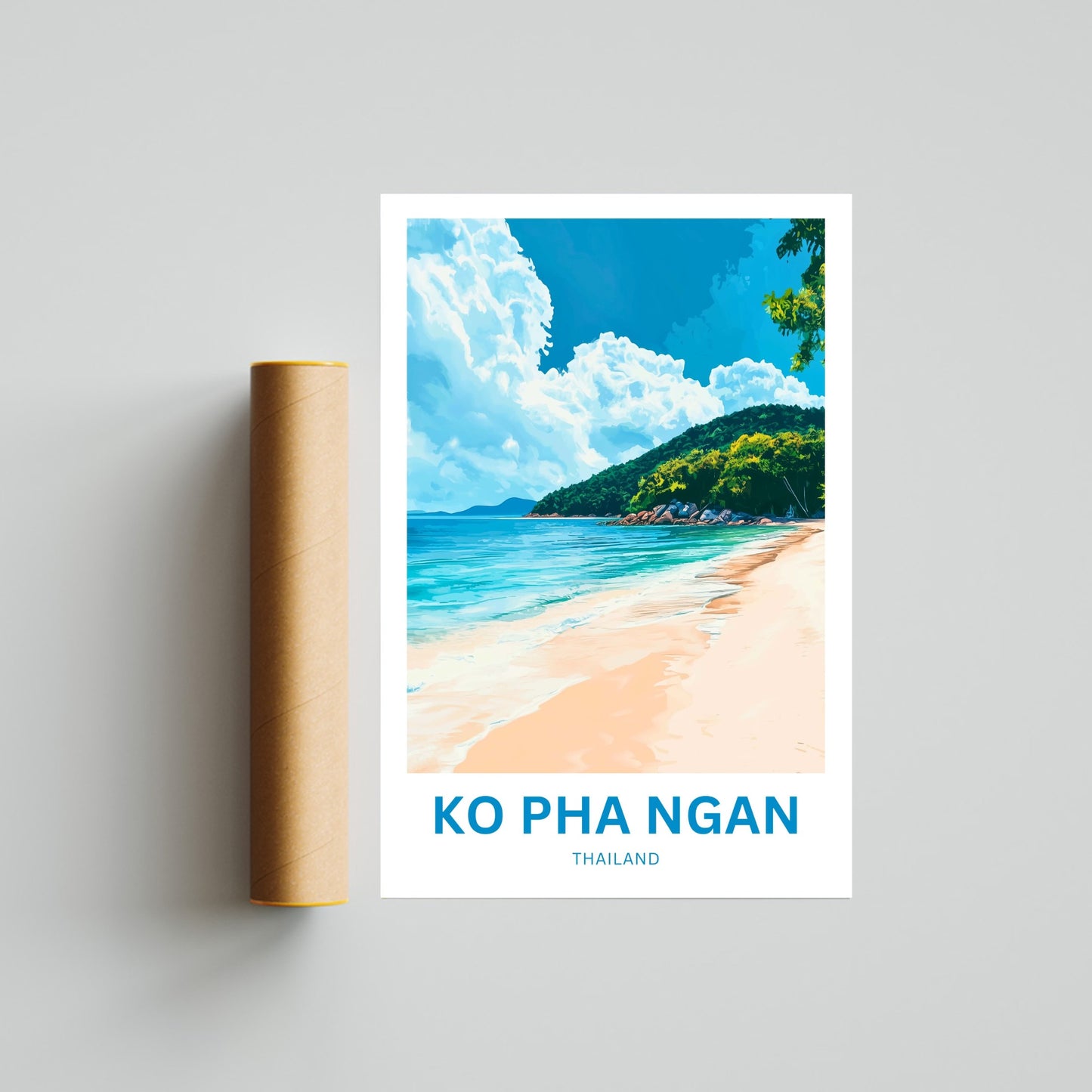 Ko Pha Ngan Travel Poster - Thailand