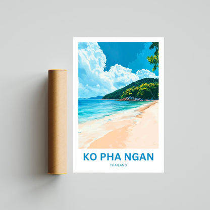 Ko Pha Ngan Travel Poster - Thailand