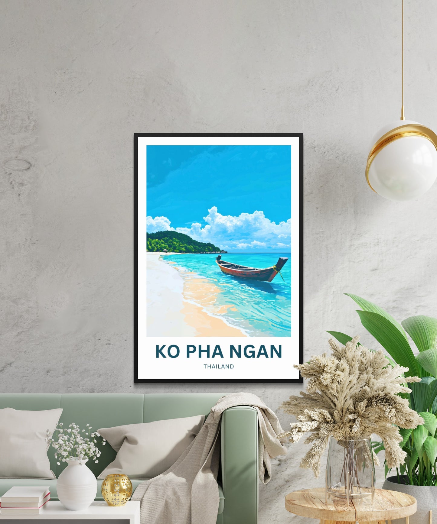 Ko Pha Ngan Travel Poster - Thailand Paradise