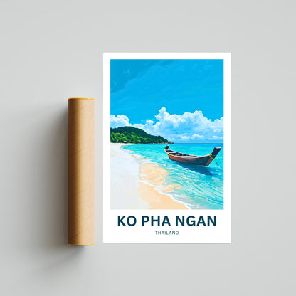 Ko Pha Ngan Travel Poster - Thailand Paradise