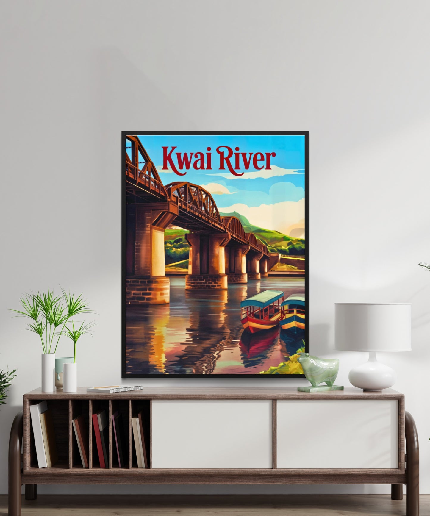 Kwai River Vintage Travel Poster -Kanchanaburi