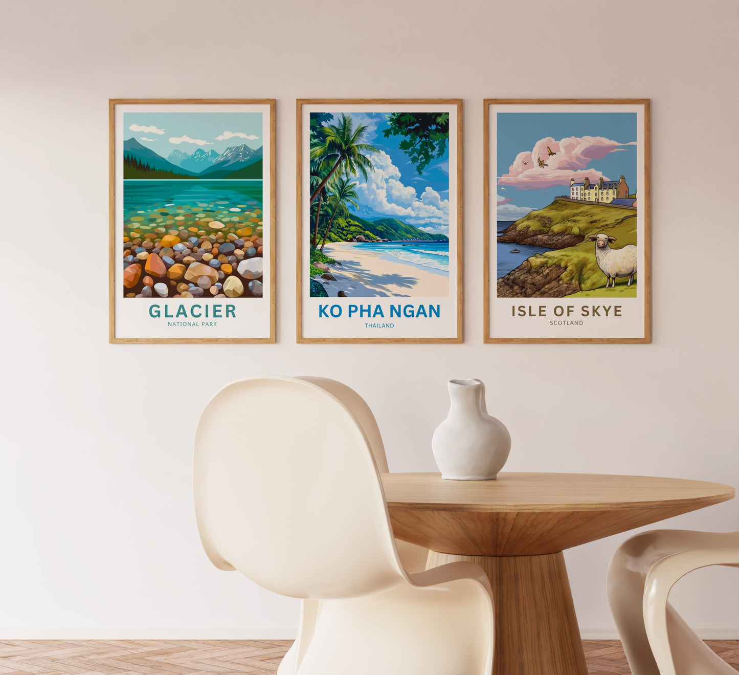 Ko Pha Ngan Travel Poster - Thailand Tropical Beach