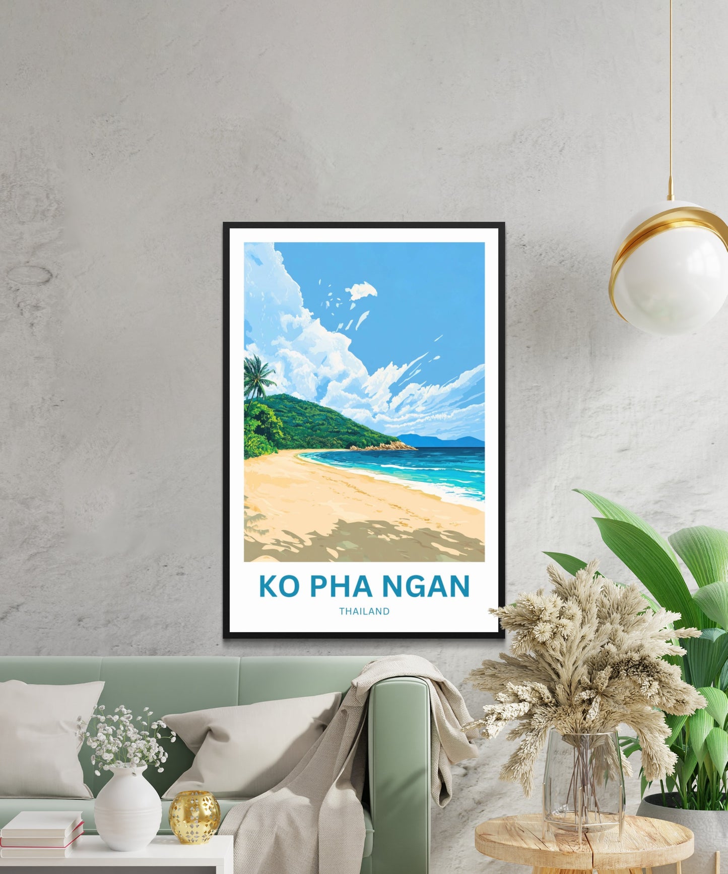 Ko Pha Ngan Travel Poster - Captivating Serene Beach Thailand