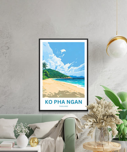 Ko Pha Ngan Travel Poster - Captivating Serene Beach Thailand