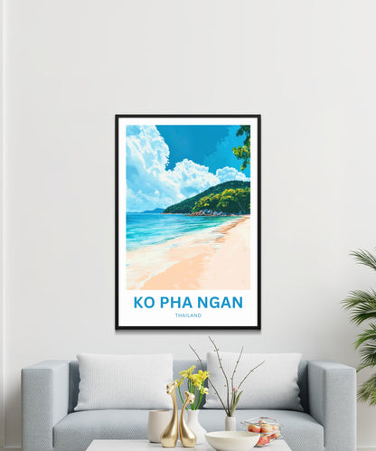 Ko Pha Ngan Travel Poster - Thailand