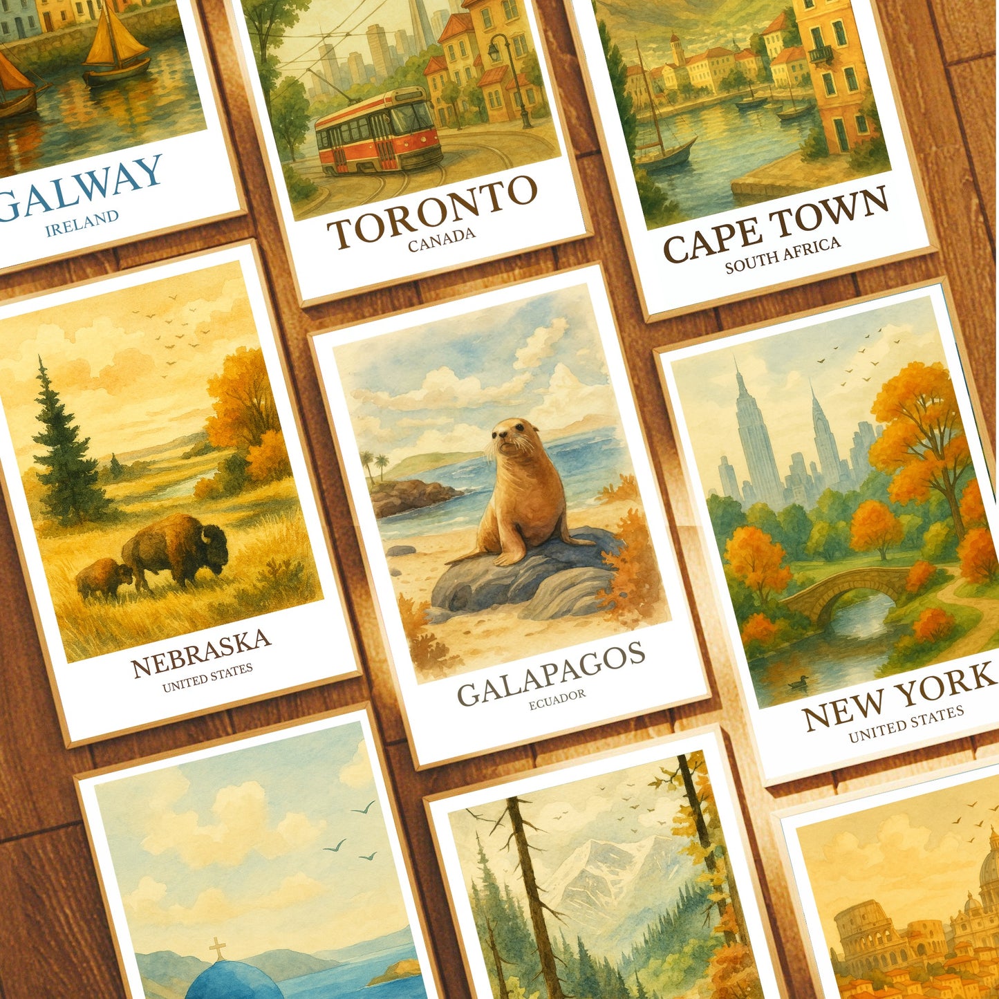 Galápagos Islands, Watercolor design poster, Ecuador Print, Galápagos Wall Art