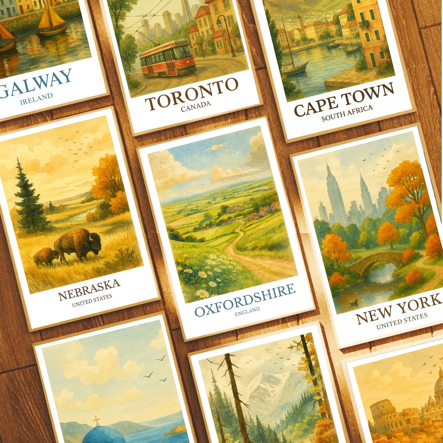 Oxfordshire, Watercolor design poster, England Print, Oxfordshire Wall Art